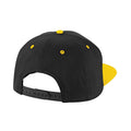 Black-Yellow - Back - Beechfield Unisex Adult Contrast 5 Panel Snapback Cap