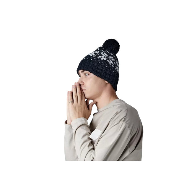 Black-White - Back - Beechfield Unisex Adult Snowstar Fair Isle Beanie