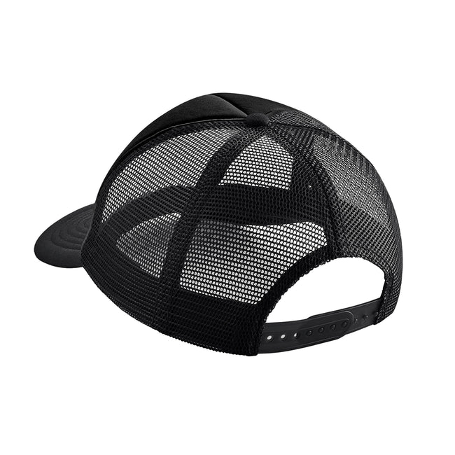 Black-Black - Back - Beechfield Unisex Adult Vintage Snapback Trucker Cap