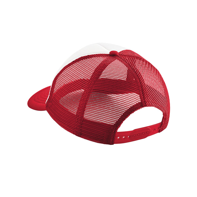 Classic Red-White - Back - Beechfield Unisex Adult Vintage Snapback Trucker Cap