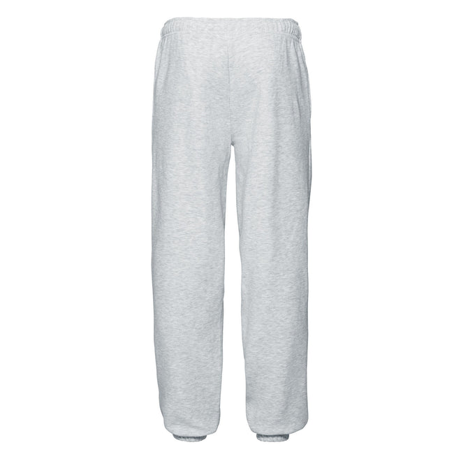 Heather Grey - Back - Fruit of the Loom Mens Premium Elasticated Cuff Jogging Bottoms