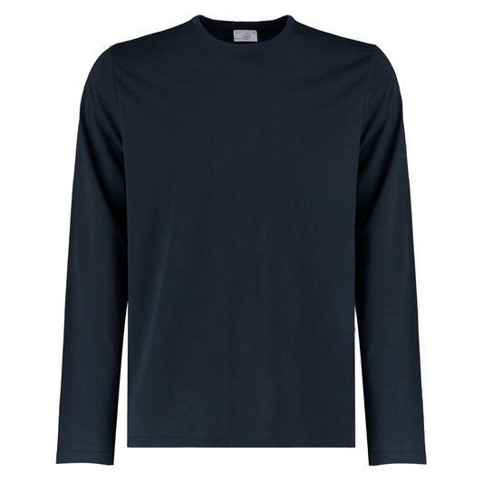 Navy Blue - Front - Kustom Kit Mens Long-Sleeved T-Shirt