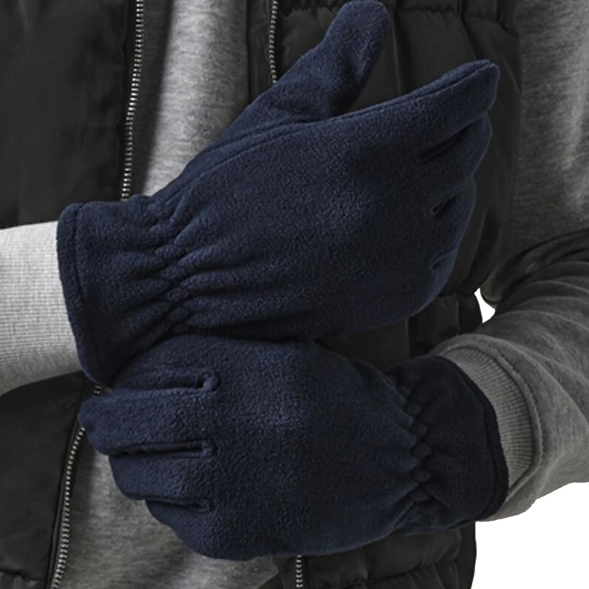 French Navy - Back - Beechfield Unisex Adult Alpine Suprafleece Gloves