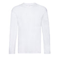 White - Front - Fruit of the Loom Mens Original Long-Sleeved T-Shirt