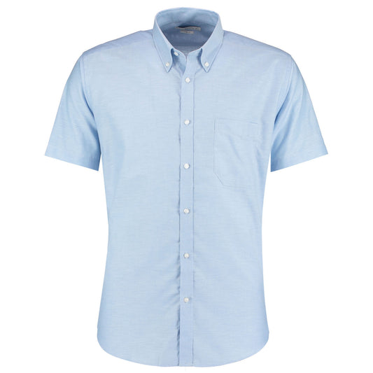 Light Blue - Front - Kustom Kit Mens Slim Short-Sleeved Shirt