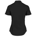 Black - Back - Kustom Kit Womens-Ladies Poplin Tailored Short-Sleeved Shirt