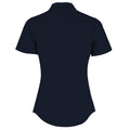 Dark Navy - Back - Kustom Kit Womens-Ladies Poplin Tailored Short-Sleeved Shirt