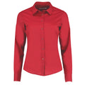Red - Front - Kustom Kit Womens-Ladies Poplin Tailored Long-Sleeved Shirt