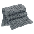 Light Grey - Front - Beechfield Unisex Adult Cable Knit Melange Scarf