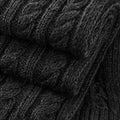 Black - Back - Beechfield Unisex Adult Cable Knit Melange Scarf