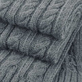 Light Grey - Back - Beechfield Unisex Adult Cable Knit Melange Scarf