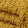 Mustard - Back - Beechfield Unisex Adult Cable Knit Melange Scarf