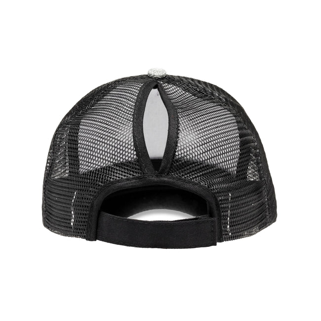 Black - Back - Result Headwear Unisex Adult New York Sparkle Trucker Cap
