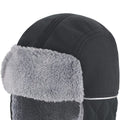 Black-Grey - Back - Result Winter Essentials Unisex Adult Trapper Hat
