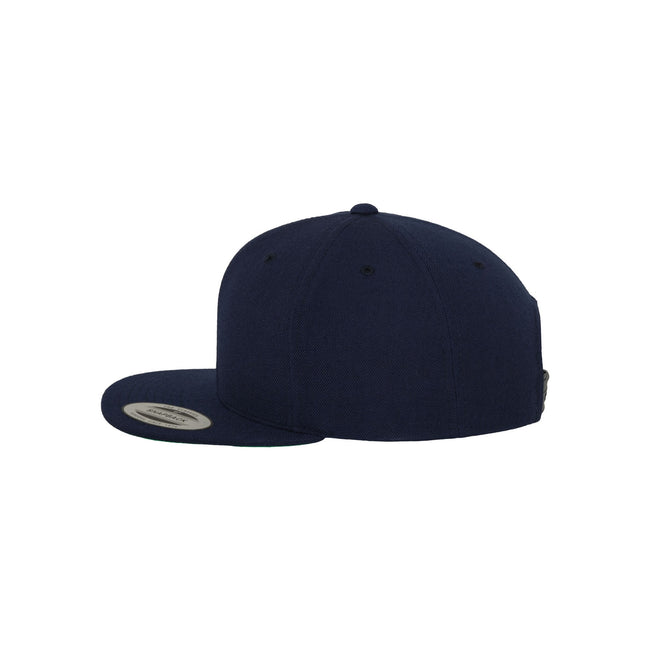 Navy - Close up - Flexfit Unisex Adult Classic Snapback Cap