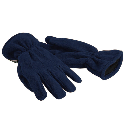French Navy - Front - Beechfield Unisex Adult Suprafleece Thinsulate Gloves