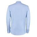 Light Blue - Back - Kustom Kit Mens Oxford Slim Long-Sleeved Shirt
