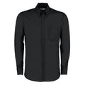 Black - Front - Kustom Kit Mens Oxford Slim Long-Sleeved Shirt