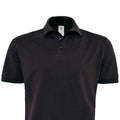 Black - Back - B&C Mens Heavymill Polo Shirt