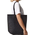 Charcoal-Black Melange - Back - Bagbase Premium Felt Tote