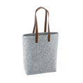 Grey Melange-Tan - Front - Bagbase Premium Felt Tote