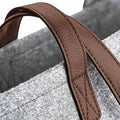 Grey Melange-Tan - Back - Bagbase Premium Felt Tote
