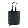 Charcoal-Black Melange - Front - Bagbase Premium Felt Tote