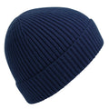 Oxford Navy - Front - Beechfield Unisex Adult Rib Knit Beanie