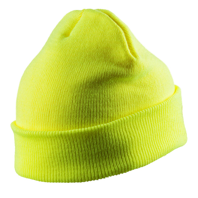 Fluorescent Yellow - Back - Result Unisex Adult Thinsulate Printable Winter Beanie