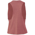 Heather Mauve - Back - Bella + Canvas Womens-Ladies Racerback Cropped Tank Top