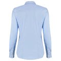 Light Blue - Back - Kustom Kit Womens-Ladies Oxford Stretch Tailored Long-Sleeved Shirt
