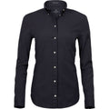Black - Front - Tee Jays Womens-Ladies Perfect Oxford Shirt