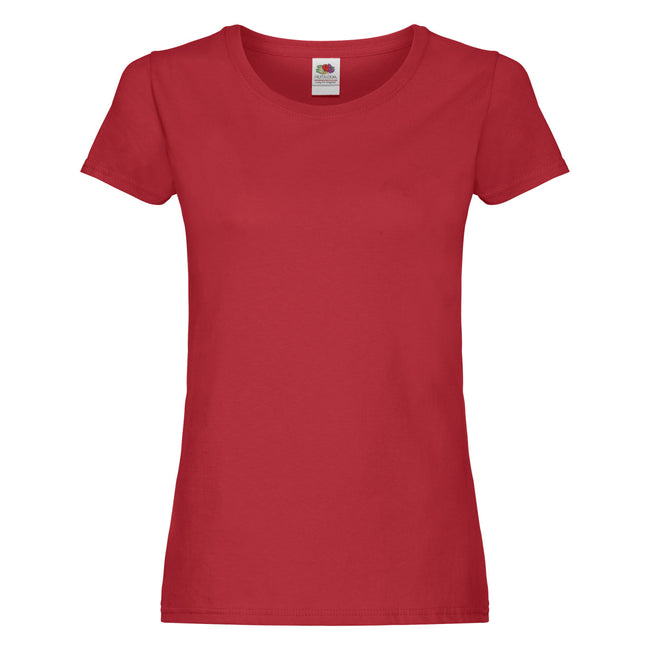 Red - Front - Fruit of the Loom Womens-Ladies T-Shirt