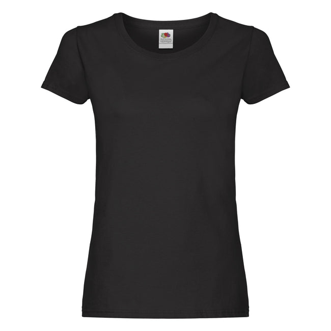 Black - Front - Fruit of the Loom Womens-Ladies T-Shirt