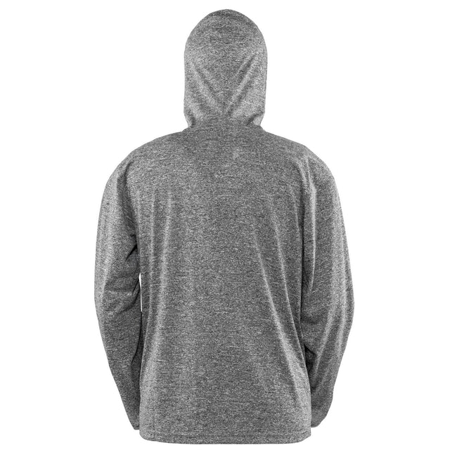 Grey-Black - Back - Spiro Mens Hooded Jacket