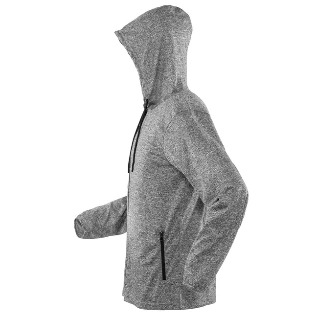 Grey-Black - Side - Spiro Mens Hooded Jacket