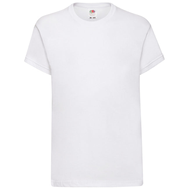White - Front - Fruit of the Loom Childrens-Kids Original Cotton T-Shirt
