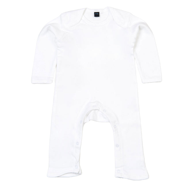 White - Front - Babybugz Baby Long-Sleeved Babygrow