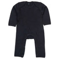 Black - Front - Babybugz Baby Long-Sleeved Babygrow