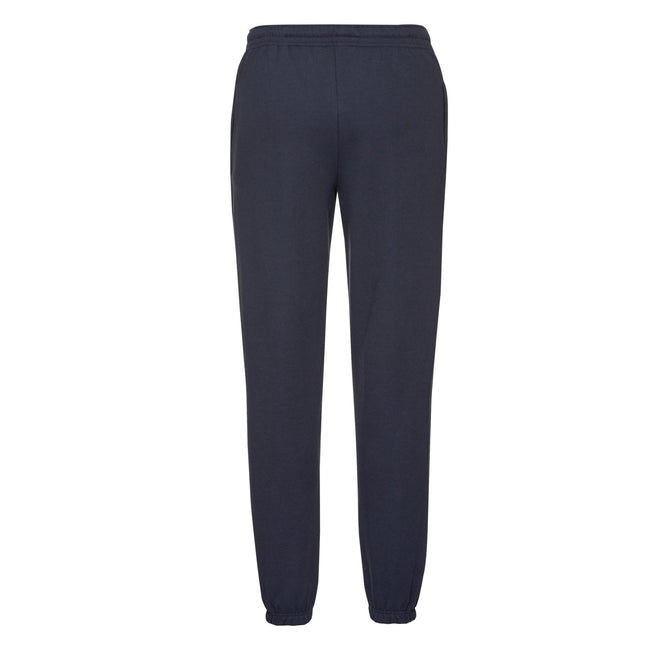 Deep Navy - Back - Fruit of the Loom Mens Elasticated Cuff Jogging Bottoms