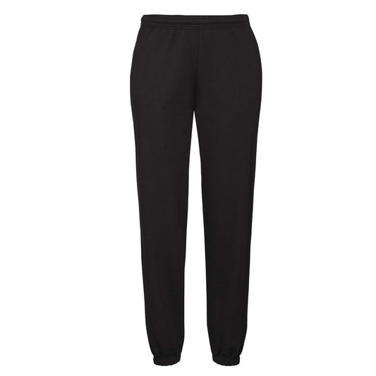 Black - Front - Fruit of the Loom Mens Elasticated Cuff Jogging Bottoms