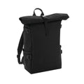 Black-Black - Front - Bagbase Block Roll Top Backpack