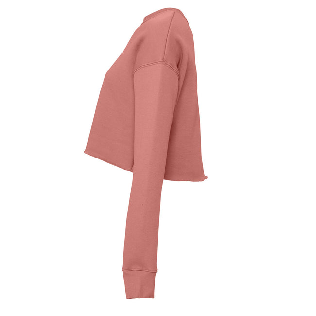 Mauve - Side - Bella + Canvas Womens-Ladies Cropped Fleece Top