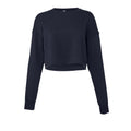 Navy Blue - Front - Bella + Canvas Womens-Ladies Cropped Fleece Top