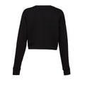 Black - Back - Bella + Canvas Womens-Ladies Cropped Fleece Top