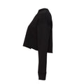 Black - Side - Bella + Canvas Womens-Ladies Cropped Fleece Top
