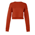 Brick Red - Front - Bella + Canvas Womens-Ladies Cropped Fleece Top