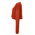 Brick Red - Side - Bella + Canvas Womens-Ladies Cropped Fleece Top