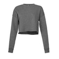 Deep Heather - Front - Bella + Canvas Womens-Ladies Cropped Fleece Top