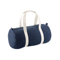 Blue - Front - Bagbase Barrel Denim Duffle Bag